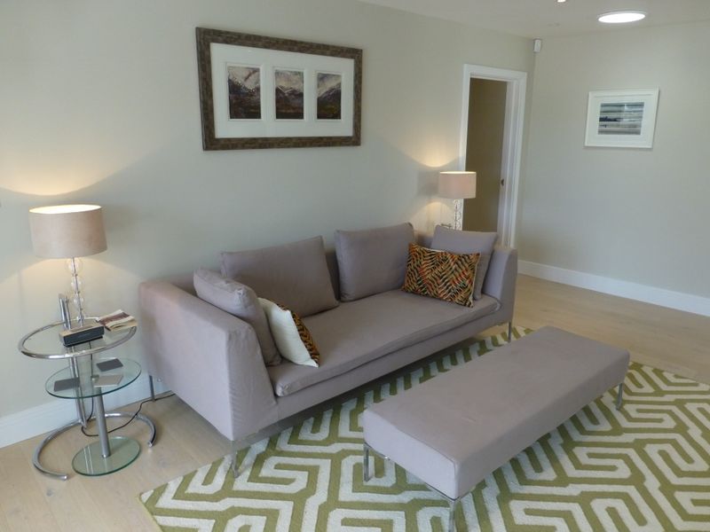 B&B Italia sofa and large footstool with fitted loose covers