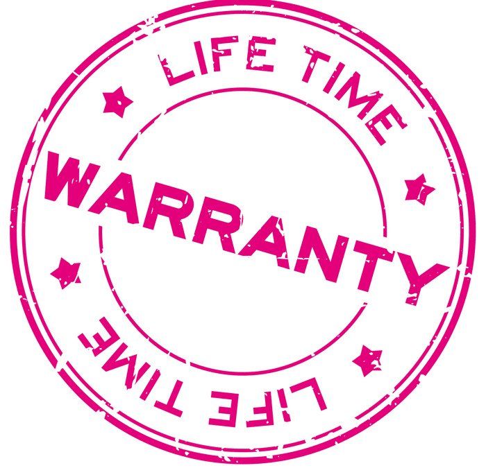 Lifetime warranty stamp