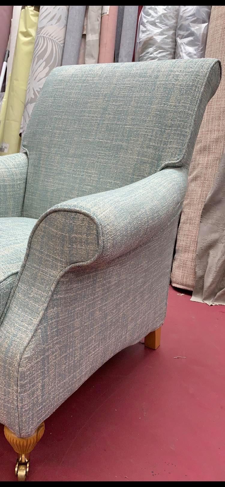 Multiyork chair in a new duck-egg tweed loose cover
